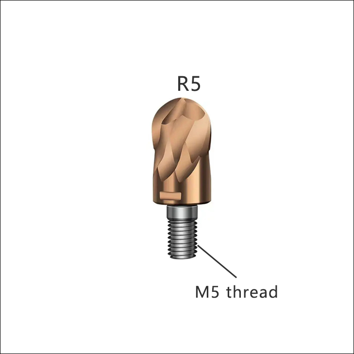 2 Flute Ball Nose End Mill with Irregular Helix Flute Exchangeable Head End Mill Indexable ball nose end mill Shandong Denso Pricision Tools Co.,Ltd.